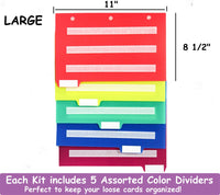 5 Color Dividers/Tabs Set