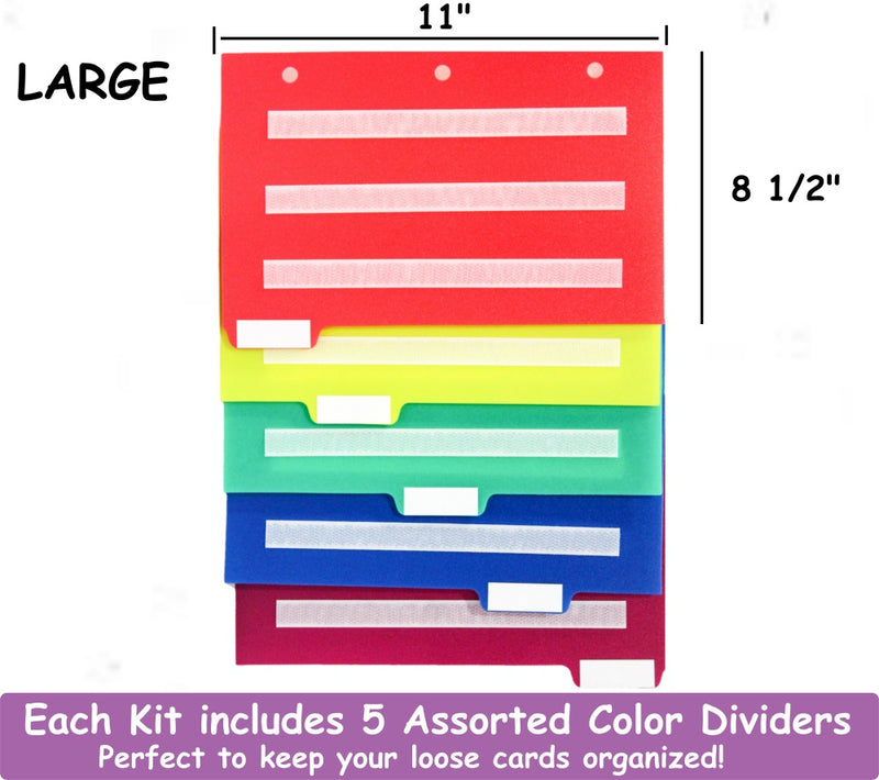 5 Color Dividers/Tabs Set