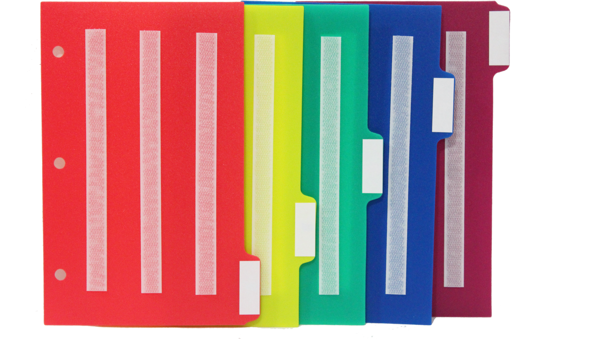 5 Color Dividers/Tabs Set