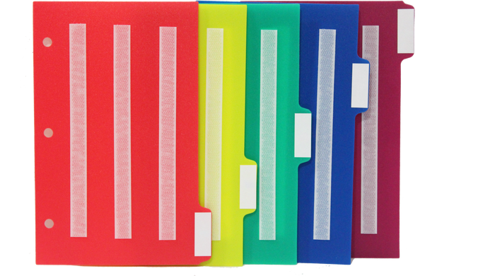 5 Small or Large Color Dividers/Tabs Set