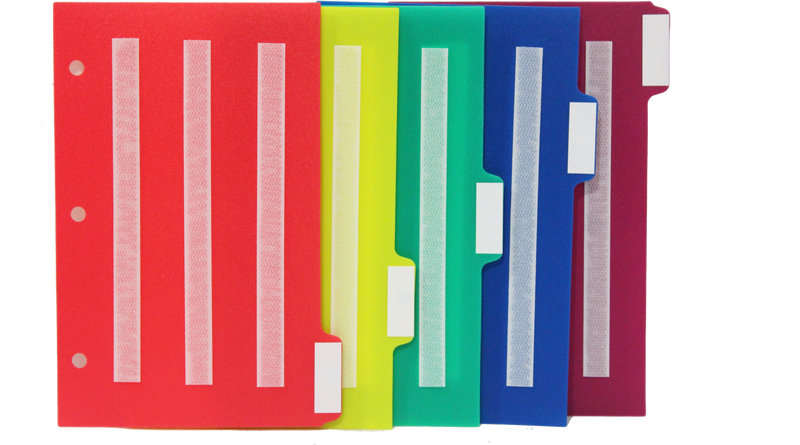 5 Color Dividers/Tabs Set