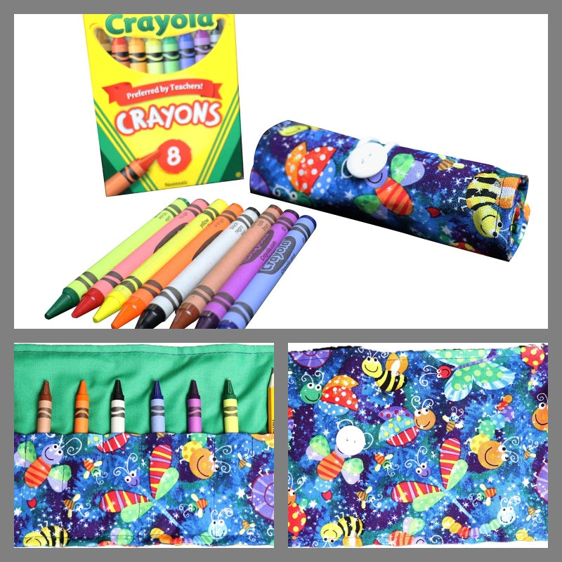 Smile4Autism Kids Crayons Caddy Holder wrap roll up case, Holds 9 to 18  Favorite Colors, Perfect to Keep Your Kids Organized, Inspired, &  Entertained